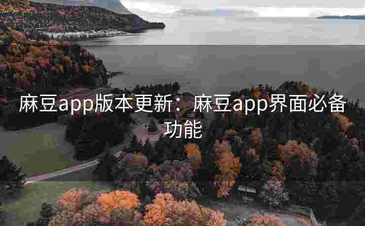 麻豆app版本更新：麻豆app界面必备功能