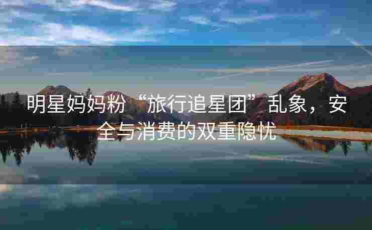 明星妈妈粉“旅行追星团”乱象，安全与消费的双重隐忧