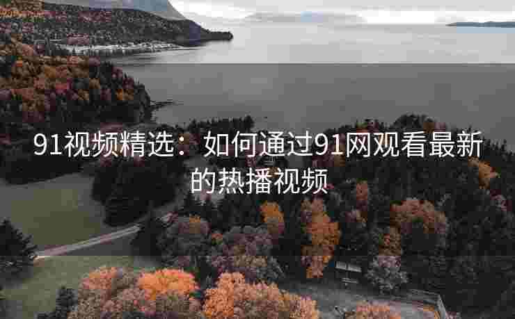 91视频精选：如何通过91网观看最新的热播视频